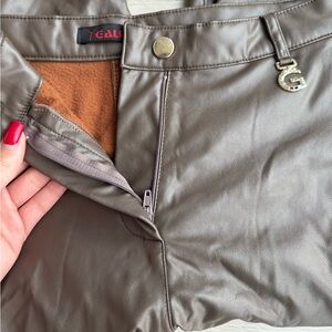 Brown Faux Leather Pants